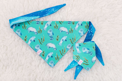 Manatees on Green Bandana